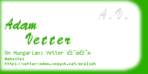 adam vetter business card